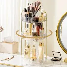 Photo 1 of ****TRAYS ONLY****
Aveniee 360° Rotating Makeup Organizer, Perfume Skincare Bathroom Countertop Vanity Organizers, Clear 3 Tier Spinning Skincare Storage Organizer TRAYS for Lipstick Cosmetic Makeup Brushes Lotion(White)