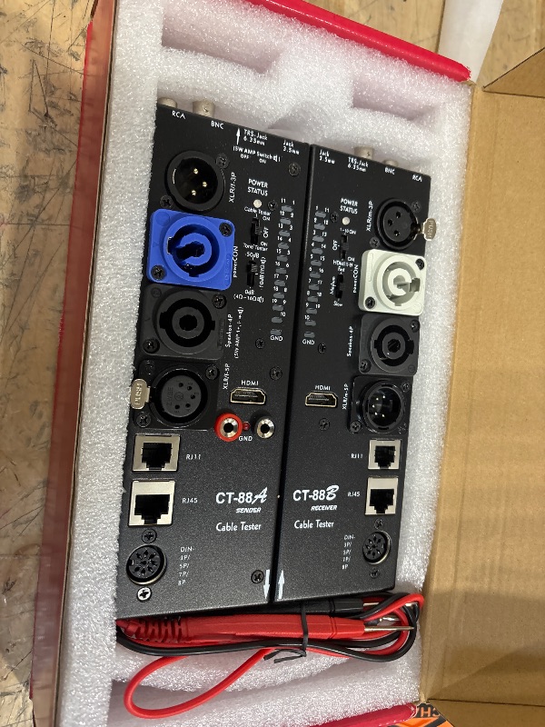 Photo 1 of MFL. Detachable Advanced Cable Tester Line Audio Cable Checker and Finder 10-Way Switch Wire Tracker with LED Indicators, Separate Working Mode, Rectangular