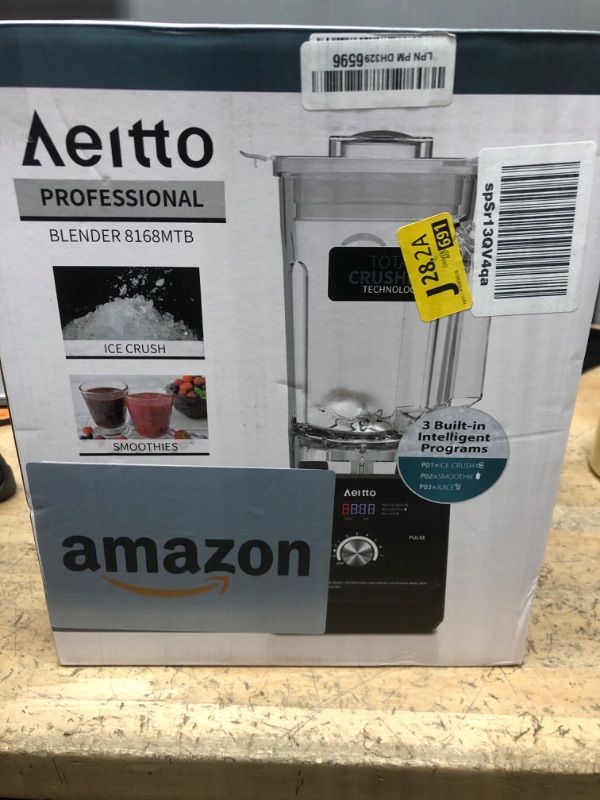 Photo 2 of Aeitto Blender, Blenders for Kitchen with 1500-Watt Motor, 68 Oz Large Capacity, Countertop Professional Blenders for Ice Crush, Frozen Drinks, Black