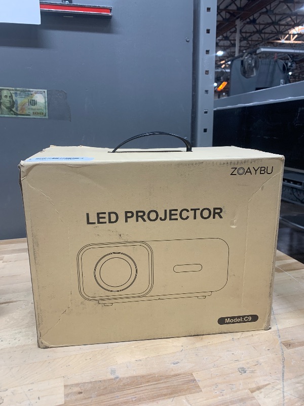 Photo 1 of ZOAYBU Portable Projector with Screen, Native 1080P Electric Focus Phone Projector for Home, Room Projector Compatible with HDMI/USB/PC/TV Stick/Game Console/Phone, Auto Focus & Keystone, Grey