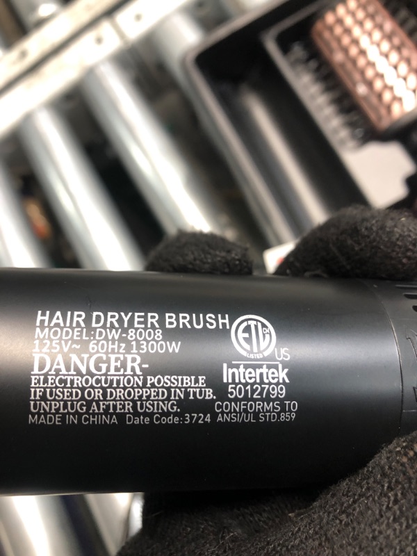 Photo 3 of ***USED, BRUSH ATTACHMENTS ARE FULL OF HAIR**
SKIMI Hair Dryer Brush Blow Dry Brush, Multi-Hot Air Styler with 110000RPM Brushless Motor, Hot Air Brush for Fast Drying Curling Volumizing Straightening & Styling, High-Speed & Quiet (Black & Pink)