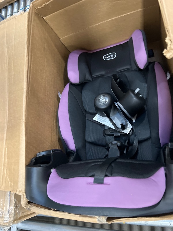 Photo 2 of ***USED, MISSING CUPHOLDERS***Evenflo Maestro Sport Convertible Booster Car Seat, Forward Facing, High Back, 5-Point Harness, For Kids 2 to 8 Years Old, Whitney Pink