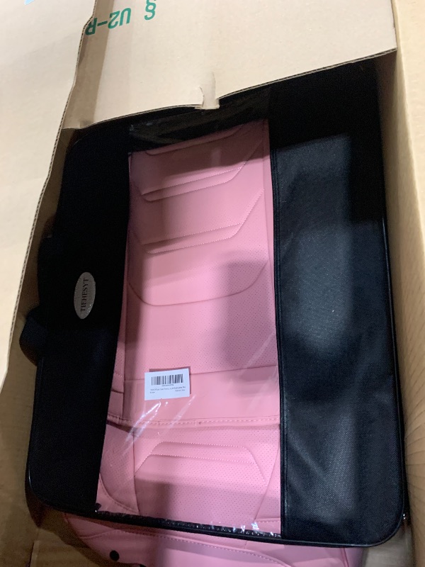 Photo 2 of 1 cover only!!!!!!
TIEHESYT Pink Car Seat Covers Full Set, Breathable Leather Automotive Front and Rear Seat Covers with Headrest, Waterproof Auto Seat Protectors Fit for Most Sedans SUV Pick-up Truck