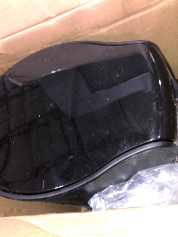 Photo 1 of Hamilton Beach One Press Programmable Dispensing Drip Coffee Maker with 12 Cup Internal Brew Pot, Water Reservoir, Black with Chrome (48464)