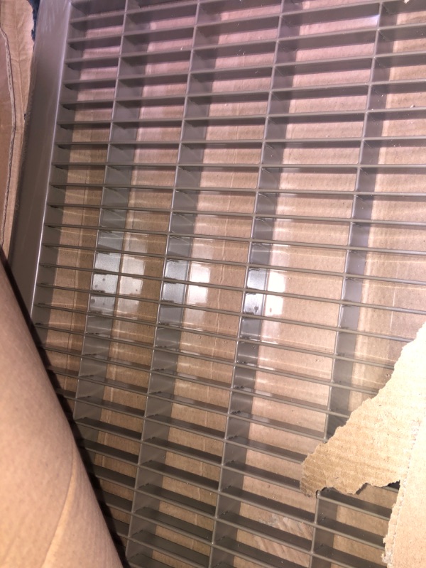 Photo 2 of 10" X 20" Floor Grille - Fixed Blades Air Grill - Brown [Outer Dimensions: 11.75 X 21.75]