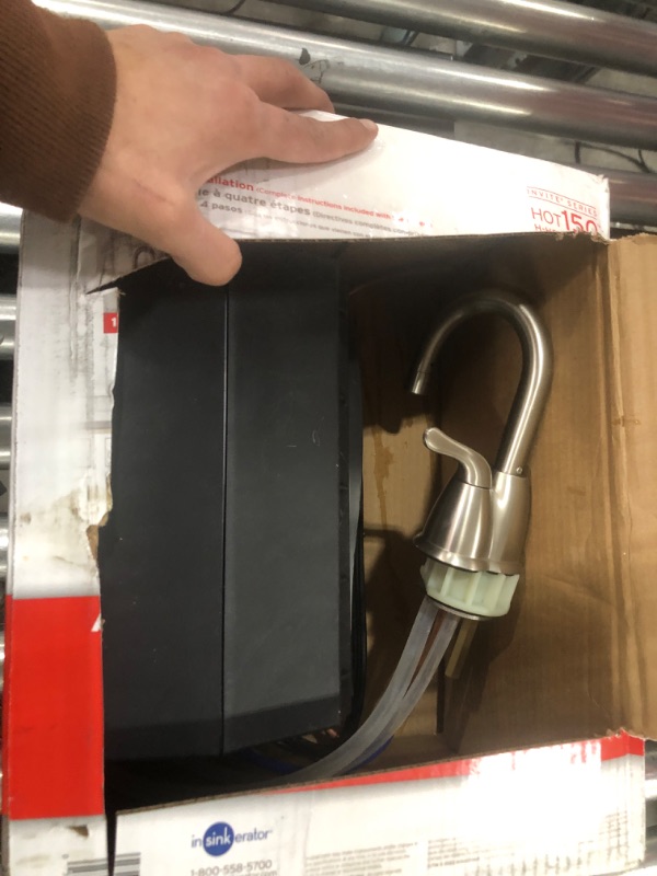 Photo 1 of InSinkErator H-HOT150SN-SS Instant Hot Water Dispenser System with Stainless Steel Tank, Satin Nickel