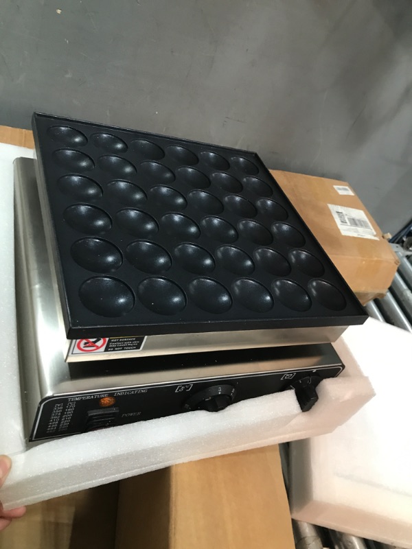 Photo 2 of 110V Commercial Mini Dutch Pancake Maker ?36PCS Dutch Pancake Baker Machine ?Nonstick Dorayaki Maker,Dutch Poffertjes Grill,Stainless Steel, Breakfast?Snacks, Desserts, Restaurants, Cafes