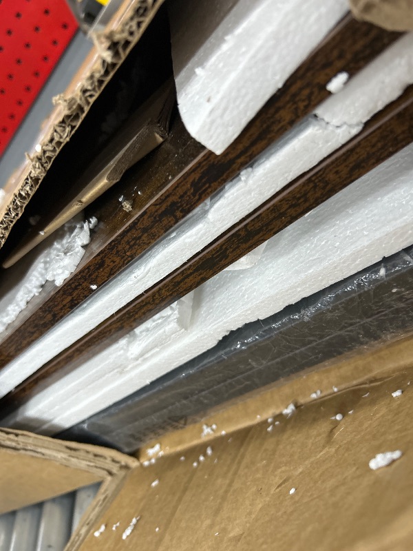 Photo 1 of CHOEZON Folding Dining Table, Movable Dining Table, Expandable Kitchen Table, Versatile Table with 6 Wheels and 2-Tier Shelf, for Dining, Living Room, Apartment, Rustic Brown TCZ01BF