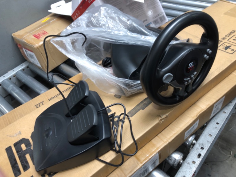 Photo 2 of (GOOD/FAIR) SUBSONIC Superdrive - SV250 Racing steering wheel with pedals and gearshift paddles for nintendo Switch - Ps4 - xbox Seie X/S, Xbox One - PC