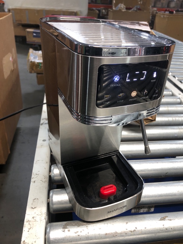 View 2 of SHARDOR Espresso Machine 20 Bar, Professional Espresso Maker with Milk Frother Steam Wand and Touchscreen, Compact Stainless Steel Coffee Machine with Adjustable Temperature,for Cappuccino, Latte