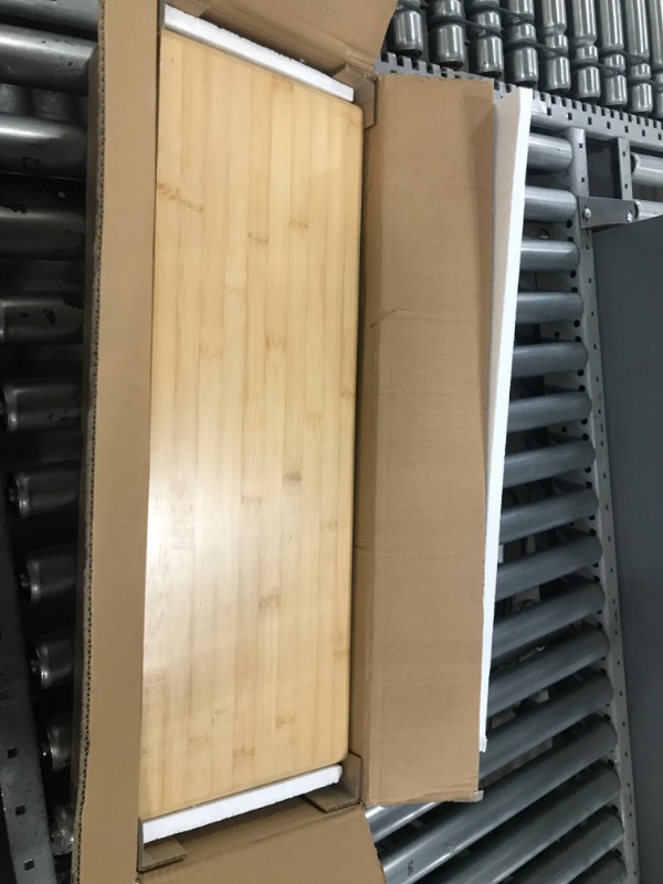 Photo 1 of Homerays Bamboo Monitor Stand Riser, No Assembly Required Exquisite Monitor Stand with Drawer Ergonomic Height Wood Monitor Stand