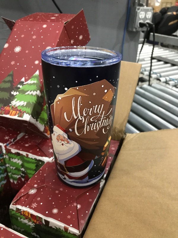 Photo 1 of 12 PCS 20oz Christmas Tumblers Bulk, Christmas Water Bottle, Christmas Travel Mugs, Stainless Steel Christmas Insulated Tumblers Cups w/ Lid Straw for Xmas Holiday Families Coworkers Teachers Friends