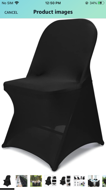 Photo 1 of ***photo for reference only*****Black chair covers