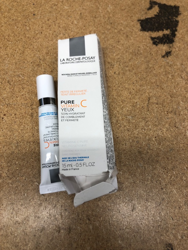 Photo 2 of *10/2026* La Roche-Posay Redermic C Pure Vitamin C Eye Cream with Hyaluronic Acid to Reduce Wrinkles for Anti-Aging Effect, 0.5 Fl Oz (Pack of 1)