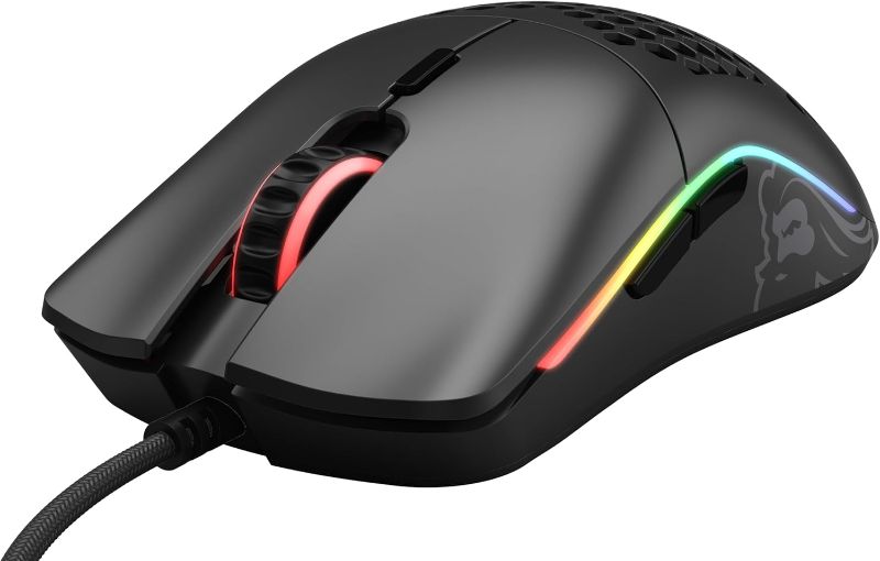 Photo 1 of (READ FULL POST) Glorious Model O Wired Gaming Mouse 67g Superlight Honeycomb Design, RGB, Pixart 3360 Sensor, Omron Switches, Ambidextrous - Matte Black
