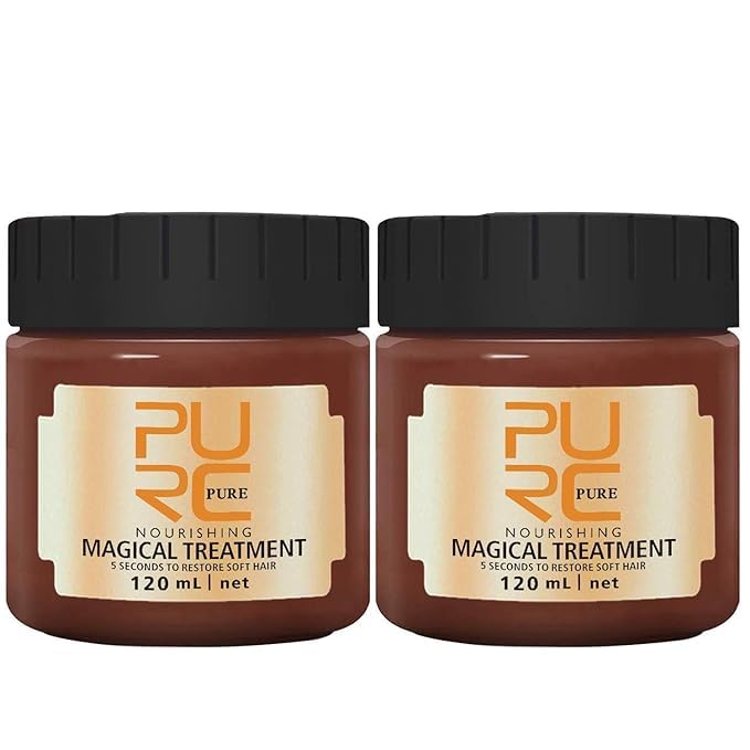 Photo 1 of 2 Pcs 120ml PURC Magical Hair Mask - 5 Seconds Repairs Damage, Advanced Molecular Repair for Roots, Keratin Treatment & Conditioner for Dry & Damaged Hair
