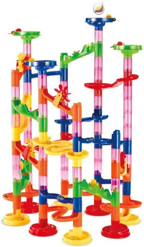 Photo 1 of 113 Pcs Marble Run for Kids,Marble Run Compact Set, STEM Learning Toy, Construction Building Blocks Toys, STEM Marble Runs for Kids 4-8