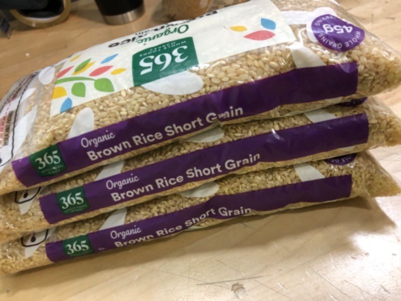 Photo 2 of ** Best By Nov 21 2024 ** Pack of three 365 by Whole Foods Market, Organic Short Grain Brown Rice, 32 Ounce - 3 pack