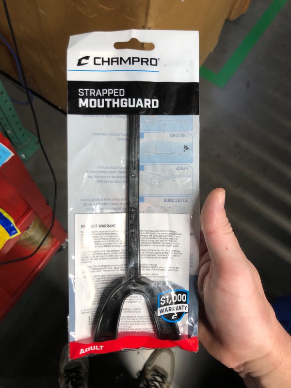 Photo 2 of (READ FULL POST) Champro Mouthguard with Strap, 50 Pack, Ideal for Football, Lacrosse, and More,Black