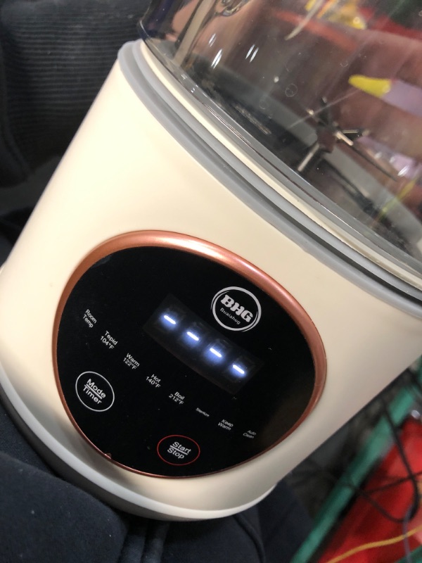 Photo 4 of ***ITEM TESTED FOR POWER, UNABLE TO TEST FURTHER*** 45oz Nut Milk Maker,10 in 1 Homemade Plant-Based Milk, Almond Milk, Soy Milk, Oat Milk, Coconut Milk & More,Multifunctional/12 Hours Timer/Auto-clean/Room Temp/Keep Warm/Boil