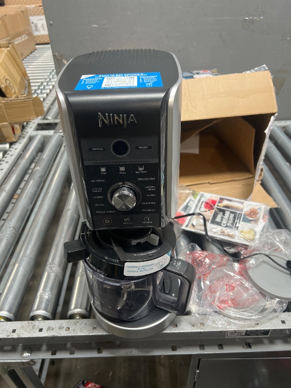 Photo 5 of ***USED - LIKELY MISSING PARTS - UNABLE TO VERIFY FUNCTIONALITY***
Ninja NC501 CREAMi Deluxe 11-in-1 Ice Cream & Frozen Treat Maker for Ice Cream, Sorbet, Milkshakes, Frozen Drinks & More, 11 Programs, with 2 XL Family Size Pint Containers, Perfect for Ki