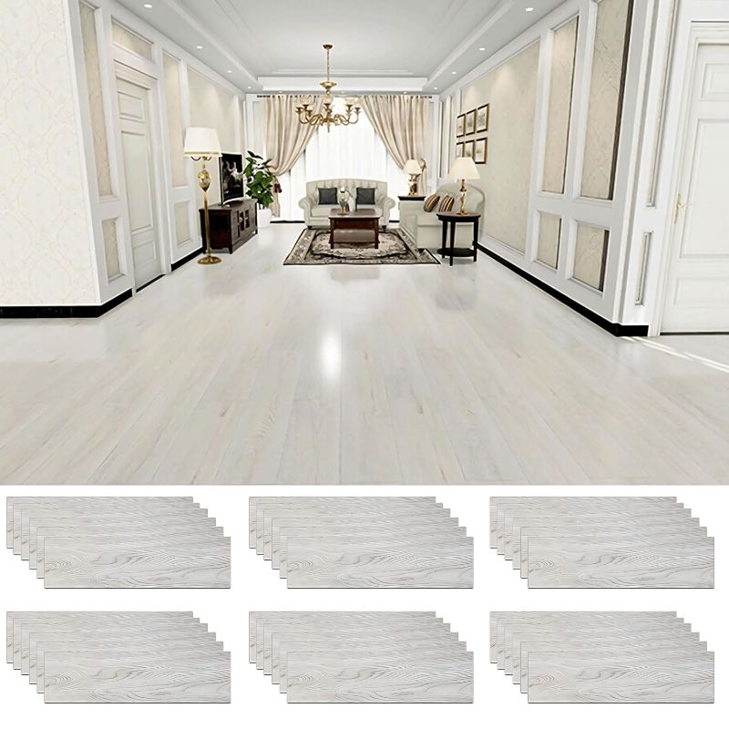 Photo 1 of 36Pcs Peel and Stick Floor Tile, 54 Sq.FT Waterproof Wood Plank Look Floor Tile, 6” x 36” Self-Adhesive DIY Flooring Tiles for Transfer Bathroom Bedroom, Living Room, Nature Grey
