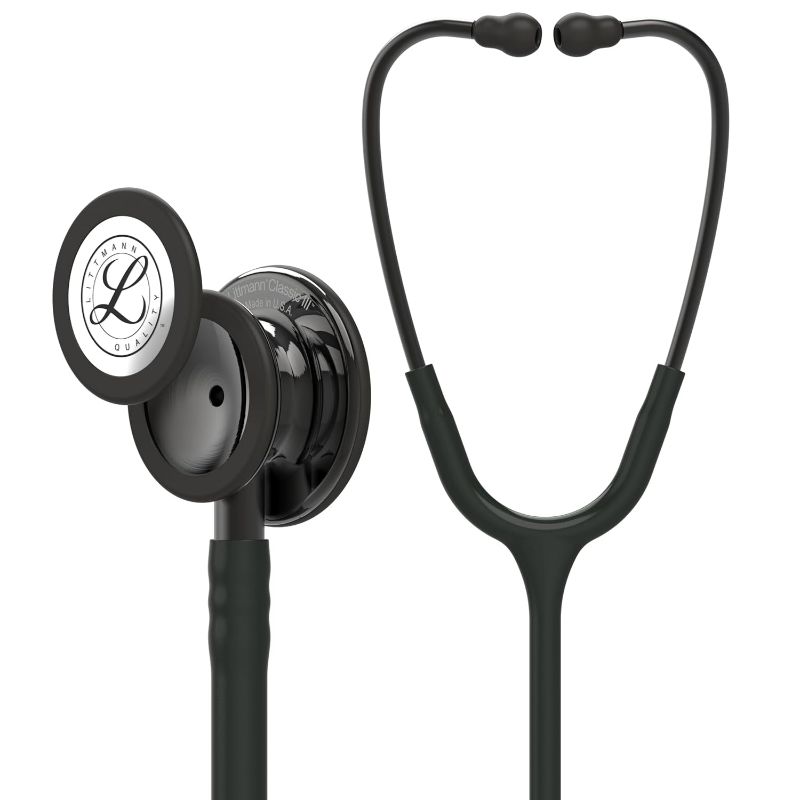 Photo 1 of 3M Littmann Cardiology IV Diagnostic Stethoscope, 6200, More Than 2X as Loud*, Weighs Less**, Stainless Steel Black-Finish Chestpiece, 27" Black Tube, Red Stem, and Black Headset