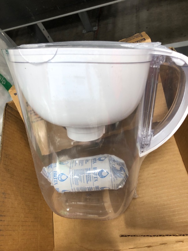 Photo 1 of **OPENING OF PITCHER IS FRACTURED***
Brita Water Pitcher, Slim, 5 Cup Capacity, Includes One Advanced Filter-White, Size