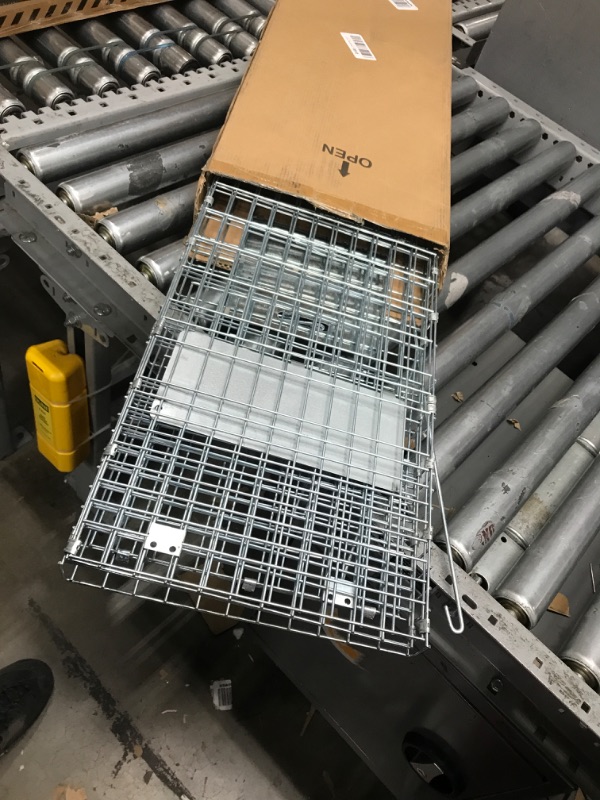 Photo 1 of ***COVER NOT INCLUDED*****Live Feral Cat Trap Cage with Cover, Heavy Duty Folding Animal Traps Cage for Stray Cats, Humane Cat Trap for Raccoon, Squirrel, Skunk, Catch and Release - (32 x 10 x 12 inches, Trap Cage with Cover)
