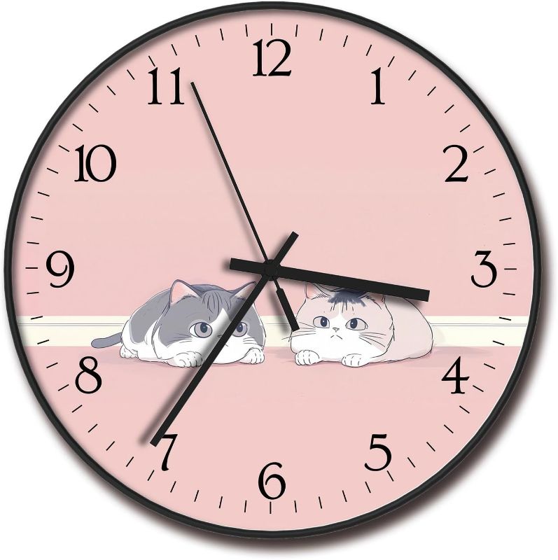 Photo 1 of 12 inch Wall Clock Decorative Plastic Wall Clock for Bedroom, Battery Operated Silent Wall Clock?Two Cats
Visit the Procosify Store