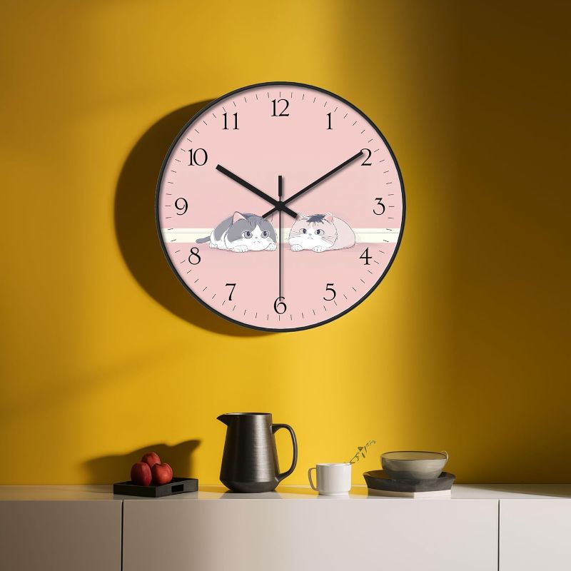 Photo 2 of 12 inch Wall Clock Decorative Plastic Wall Clock for Bedroom, Battery Operated Silent Wall Clock?Two Cats
Visit the Procosify Store