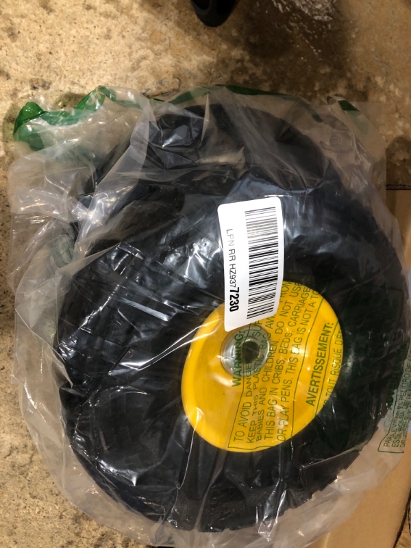Photo 1 of ??????? 10In Solid Rubber Tire Wheels with 5/8" Bearings, 2.17" Offset Hub. 4.10/3.50-4 Flat Free Tires Replacement For Gorilla Carts,Hand Truck,Garden cart, 440lbs Capacity