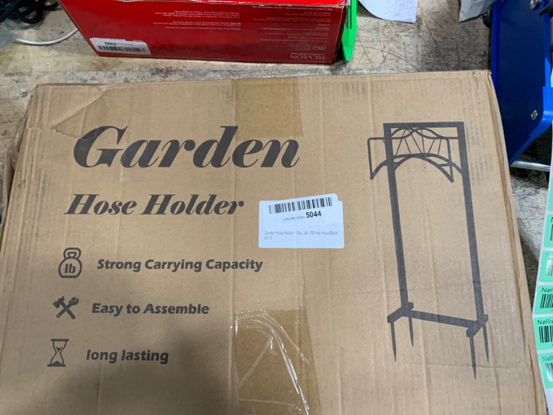 Photo 4 of ***(MISSING PARTS/ SEE NOTES) ***
Garden Hose Holder Freestanding Outdoor - Heavy Duty Water Hose Holders for Outside,Metal Hose Stand with 4 Spikers,Hose Hanger Free Standing,Hose Storage for Outside,Holds 150-feet Hose,Black