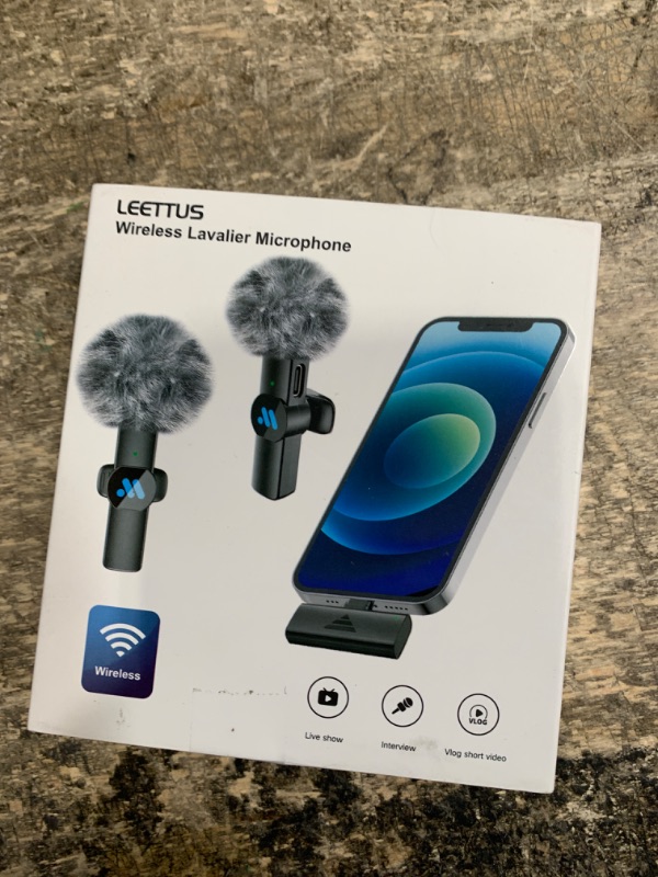 Photo 2 of 2pcs Lavalier Wireless Microphone for iPhone iPad, Wireless Microphone for Video Recording, Game Live Streaming, Interviews, YouTube, TikTok, Vlog(for iPhone 14 and Below) for Black-lightning