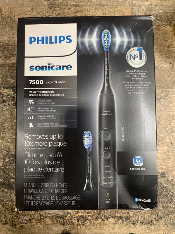 Photo 3 of ****PARTS ONLY/NON-REFUNDABLE******
Philips Sonicare ExpertClean 7500 Black, Rechargeable Electric Power Toothbrush, HX9690/05 1 Count (Pack of 1) Black