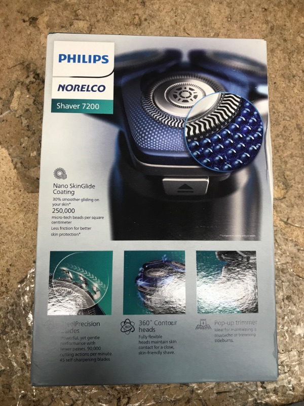 Photo 2 of **PARTS ONLY**Philips Norelco Shaver 7200, Rechargeable Wet & Dry Electric Shaver with SenseIQ Technology and Pop-up Trimmer S7887/82