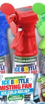 Photo 1 of (SINGLE) Blazing LEDz Ice Bottle Misting Fan Plastic 1 pk