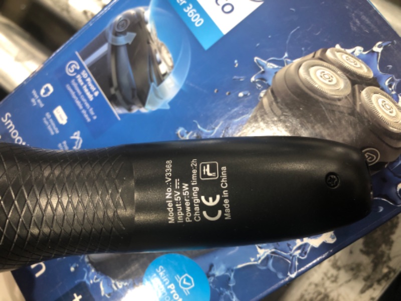 Photo 3 of * MISSING PARTS* Philips Norelco Shaver 3600, Rechargeable Wet & Dry Electric Shaver with Pop-Up Trimmer, Travel Storage Pouch and Protective Cap, S3243/91 Storm Blue Shaver Series 3000