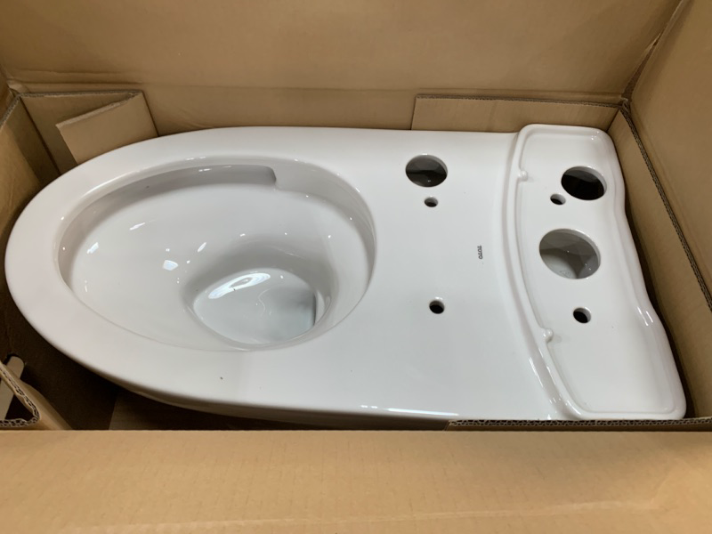 Photo 3 of ****MISSING PARTS LID , PARTIAL SET **** TOTO Aquia IV Two-Piece Elongated Dual Flush 1.28 and 0.9 GPF Toilet with CEFIONTECT and SoftClose Seat, WASHLET+ Ready, Cotton White - MS446234CEMFGN#01