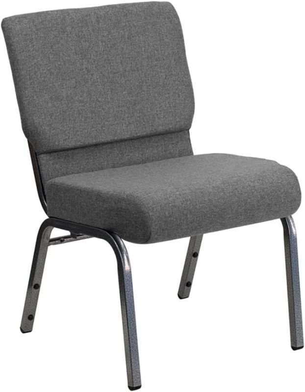 Photo 1 of ***INCOMPLETE - NO PACKAGING - SEE COMMENTS***
Flash Furniture 4 Pack HERCULES Series 21''W Stacking Church Chair in Gray Fabric - Silver Vein Frame - 25"D x 21"W x 33"H