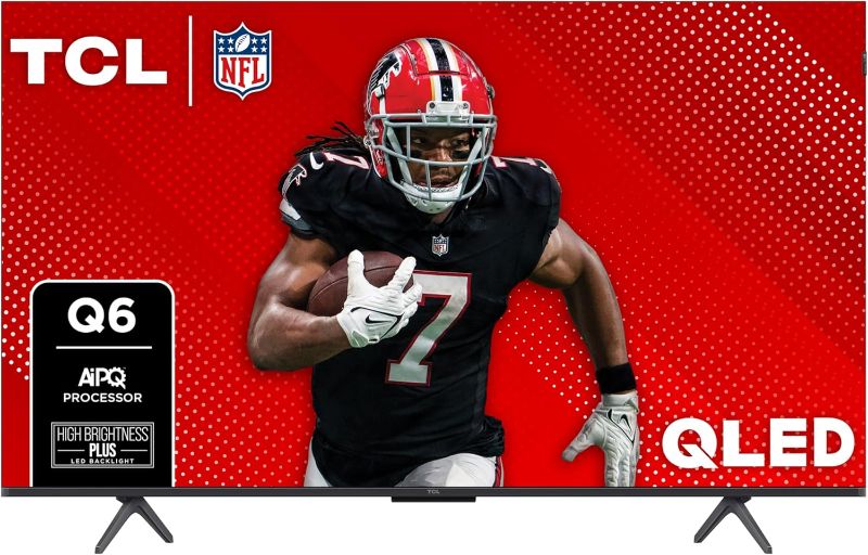 Photo 1 of **SEE NOTES**TCL 50-Inch Q65 QLED 4K UHD Smart TV with Google TV (50Q651G, 2024 Model) Dolby Vision, Dolby Atmos, HDR Pro+, Game Accelerator Enhanced Gaming, Voice Remote, Works with Alexa, Streaming Television
