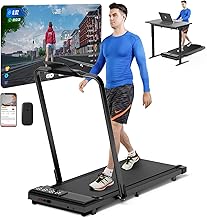 Photo 1 of 
SupeRun 3 in 1 Walking Pad Treadmill- 3.0HP Folding Treadmills for Home Easy to Store, 300LBs Capacity Under Desk Treadmill Free Installation and Low Noise for Office Work
