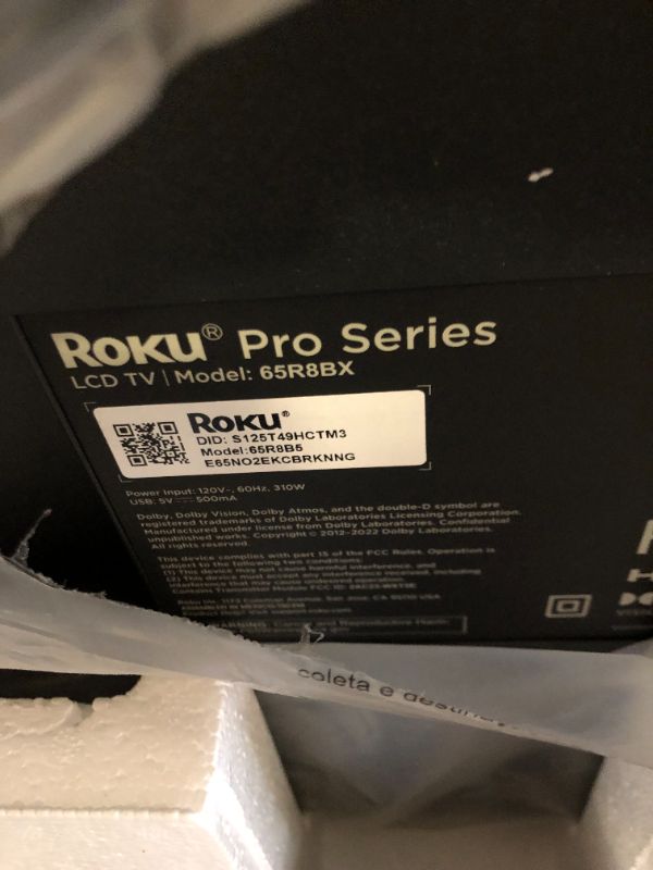 Photo 2 of Roku Smart TV – 65-Inch Pro Series 4K QLED RokuTV with Backlit Voice Remote Pro