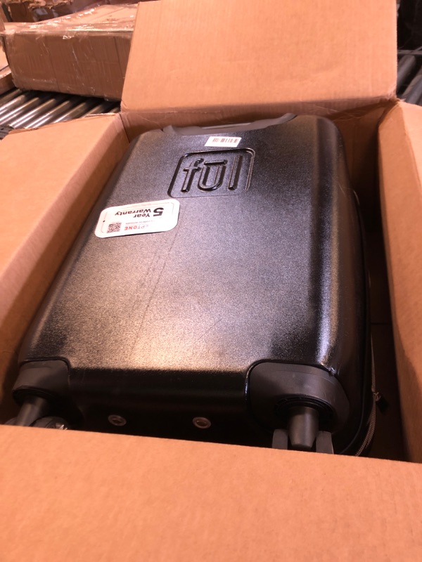 Photo 1 of FUL Hello Kitty 21 Inch Carry On Luggage, Molded Hardshell Rolling Suitcase with Spinner Wheels, Black