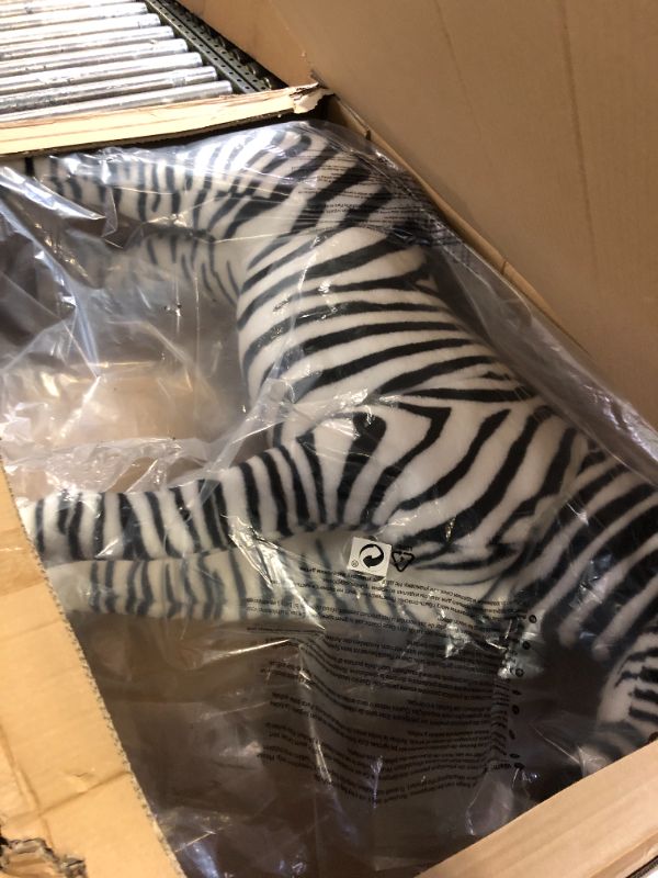 Photo 2 of Melissa & Doug Giant Striped Zebra - Lifelike Stuffed Animal (nearly 3 feet tall)
