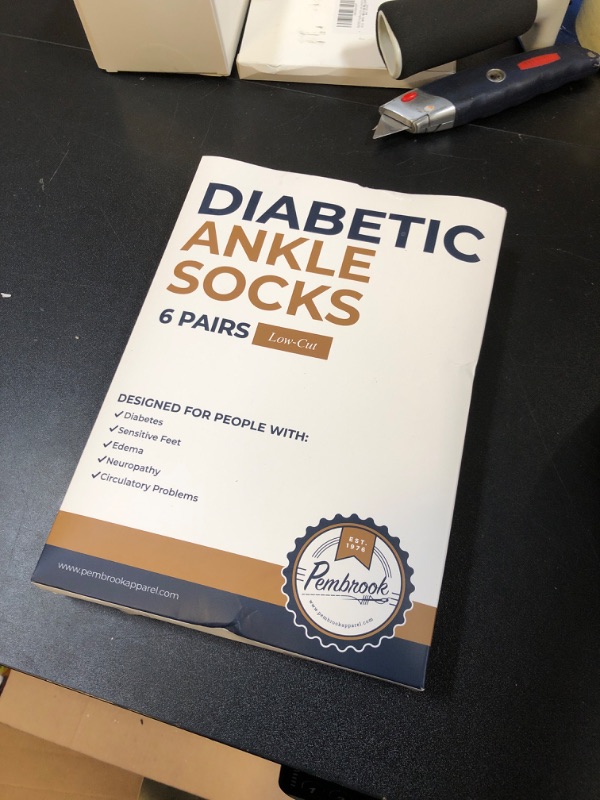 Photo 1 of Pembrook Diabetic Ankle Socks for Men and Women - 6 Pairs Low Cut Seamless Diabetic Socks Women Diabetic Socks for Men