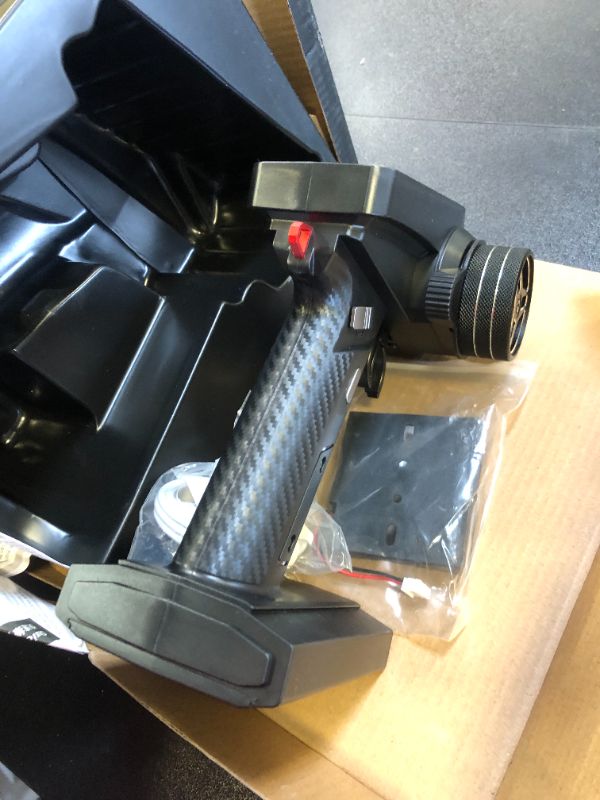 Photo 1 of Hobby Fans RC Radio System 8CH 2.4G RC Transmitter with Receiver and 7.4V 850mAh Battery Anti-Jamming Remote Controller with 2.4inch Color Screen for RC Car Crawler Boat, Black