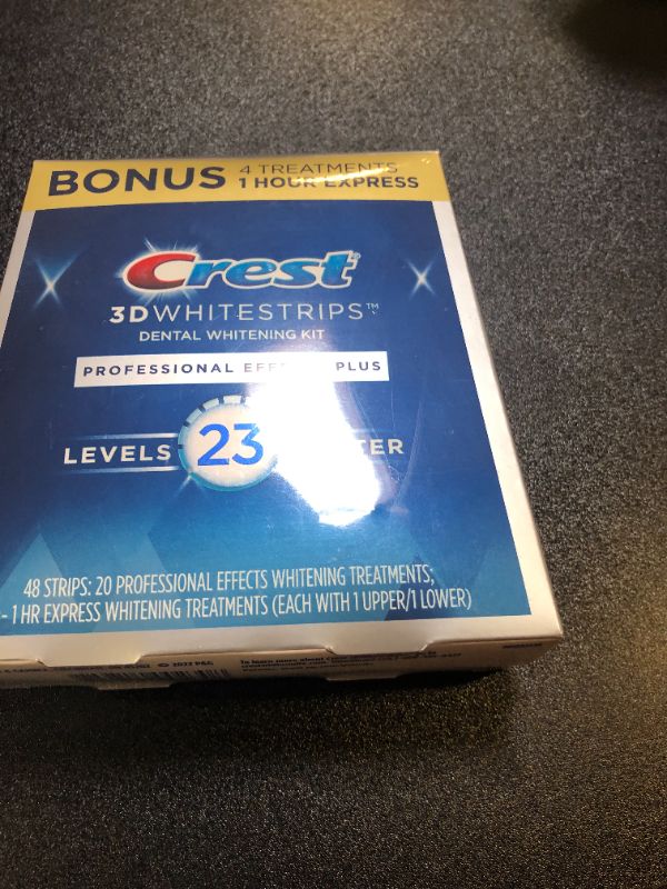 Photo 2 of Crest 3D Whitestrips, Professional Effects Plus, Teeth Whitening Strip Kit, 48 Strips (24 Count Pack)