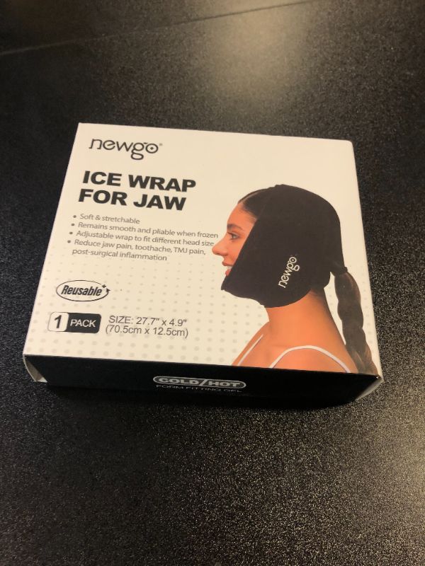 Photo 2 of NEWGO Wisdom Teeth Ice Pack Head Wrap for TMJ, Face Ice Pack Hot Cold Therapy Jaw Ice Pack Pain Relief for Chin, Head, Oral and Facial Surgery - No Hard Inserts