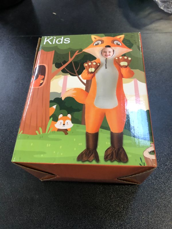 Photo 2 of Inflatable Costumes for Kids Fox Costume Halloween Blow Up Fox Costumes Animals Suit for Boys Girls Cartoon Cosplay Party